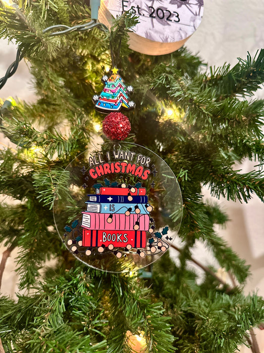 Books Christmas Ornament