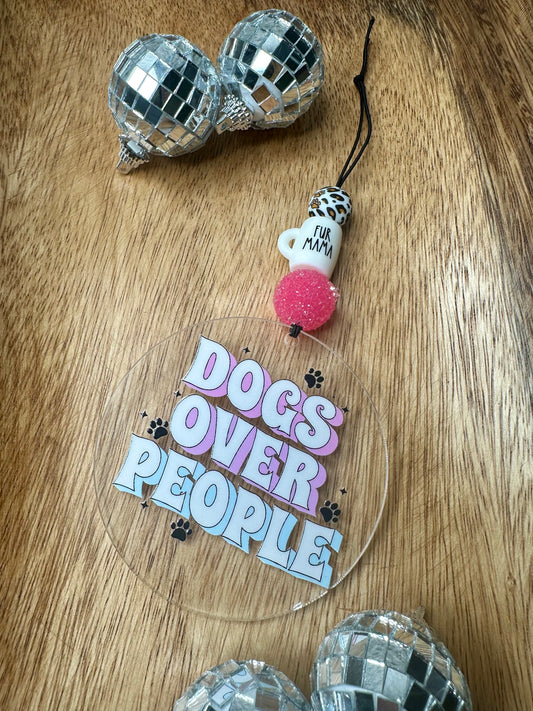 Dogs Over People Car Charm