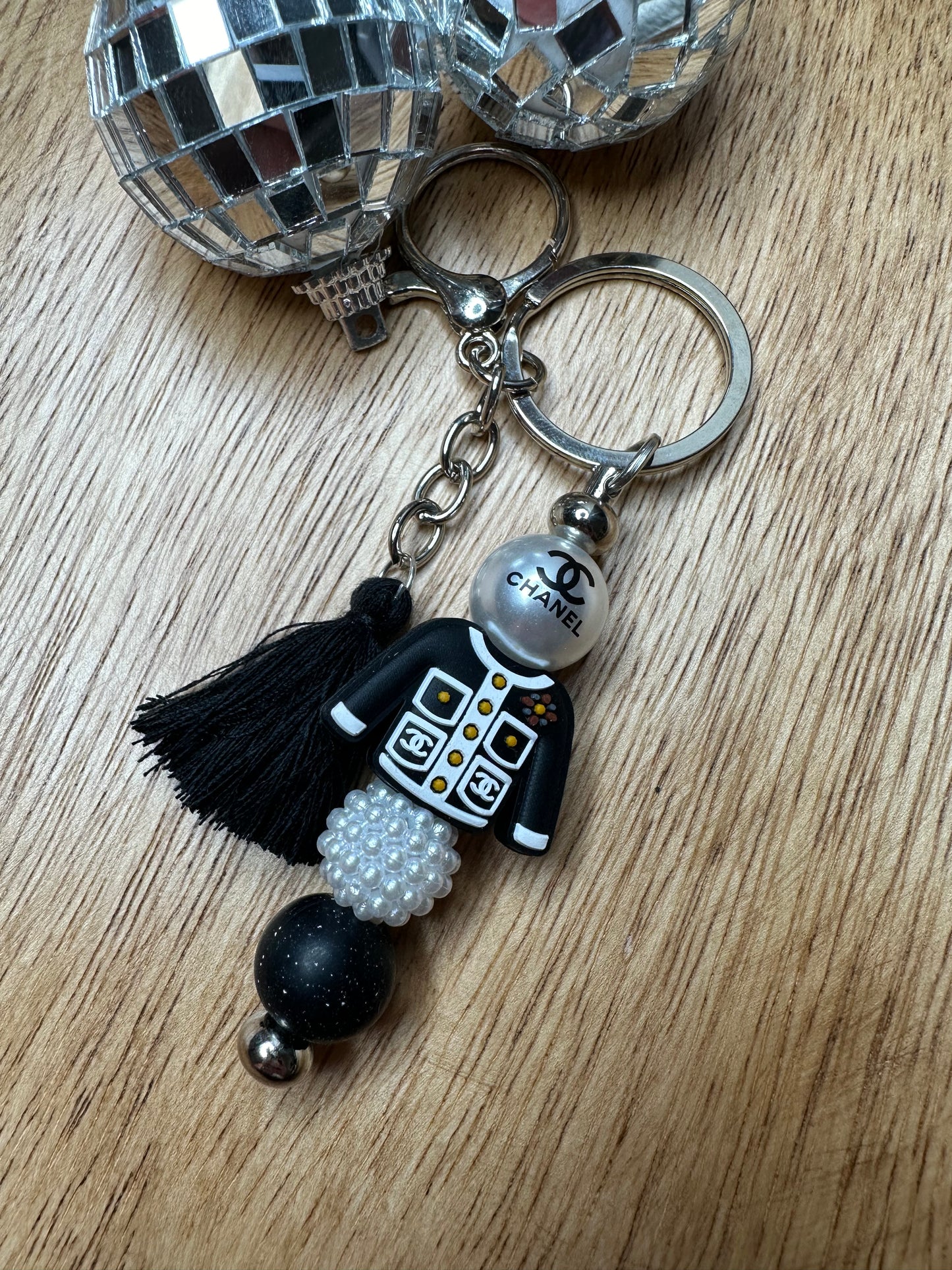 Pearly Chanel Keychain