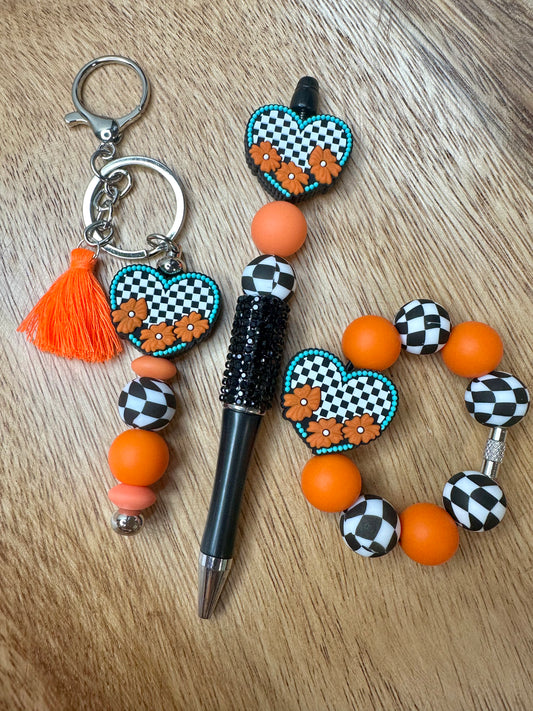 Orange Black Checkered Bundle